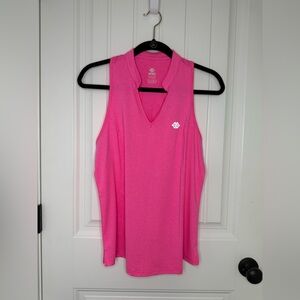 MoFiz Racerback Sleeveless Golf Polo Shirt V-Neck Collarless Tennis Running Tank